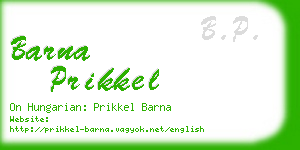 barna prikkel business card